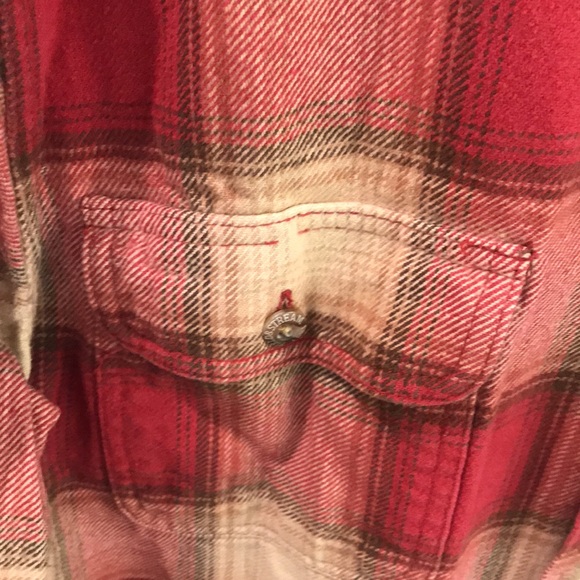 Field & Stream Flannel Shirt Mens Medium Red Plaid Farmer Gorpcore Long Sleeves - Picture 4 of 6